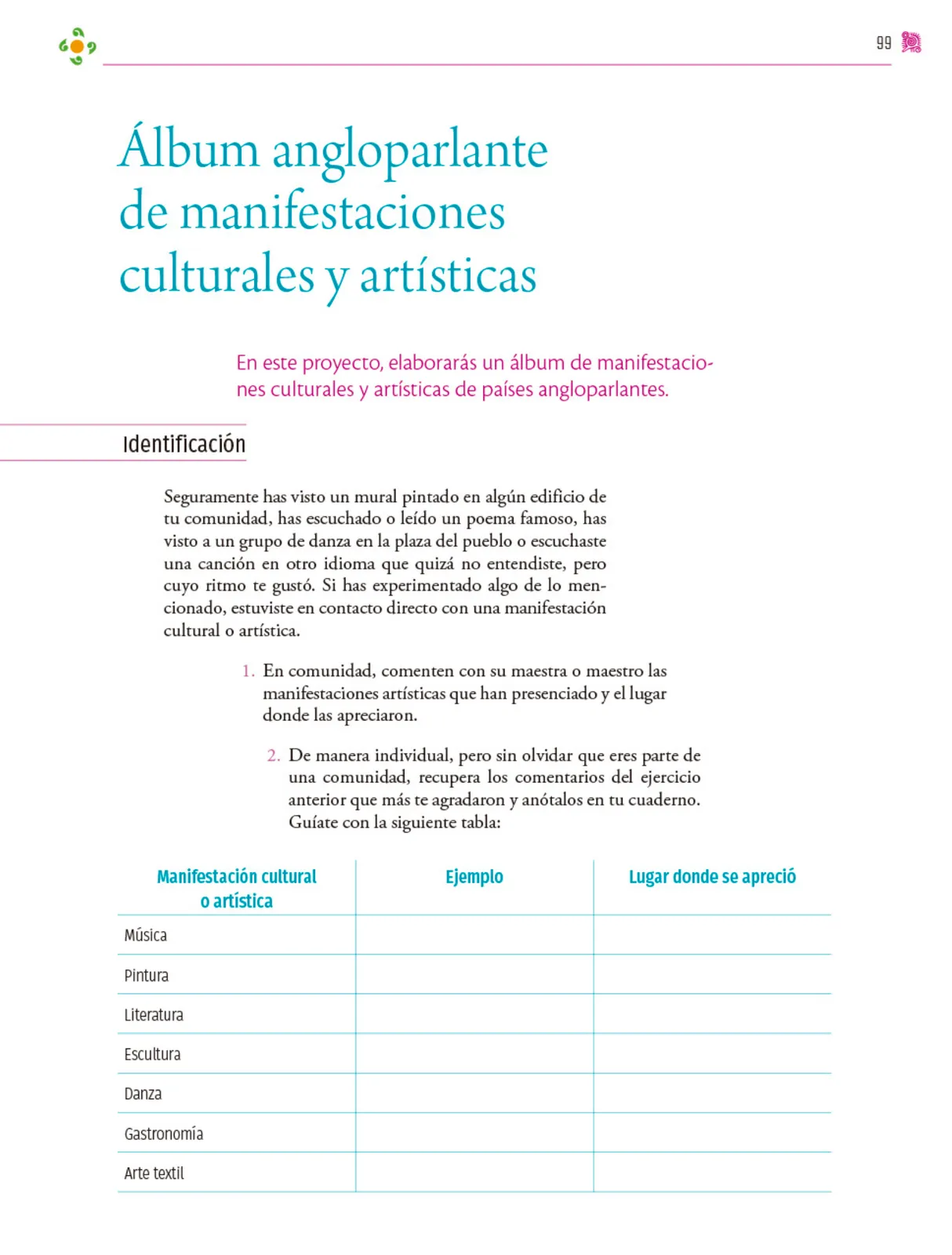 Miniatura página 100 de Colección Ximhai. Nuestro libro de proyectos.   Libro de Educación Secundaria Grado 1°  Ciclo Escolar 2025 - 2026