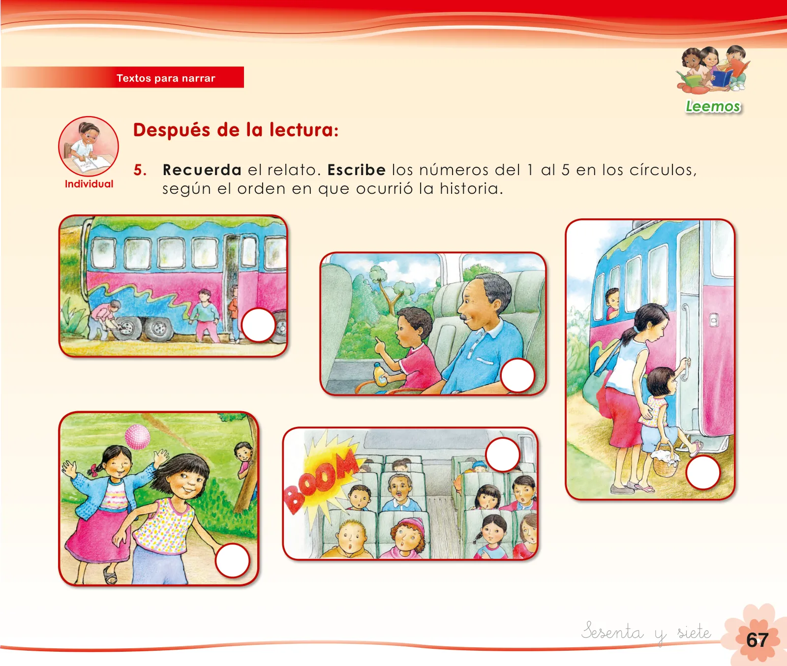 Página 69 de Comunicación 1 : cuaderno de trabajo para primer grado de Educación Primaria 2019 · 2019