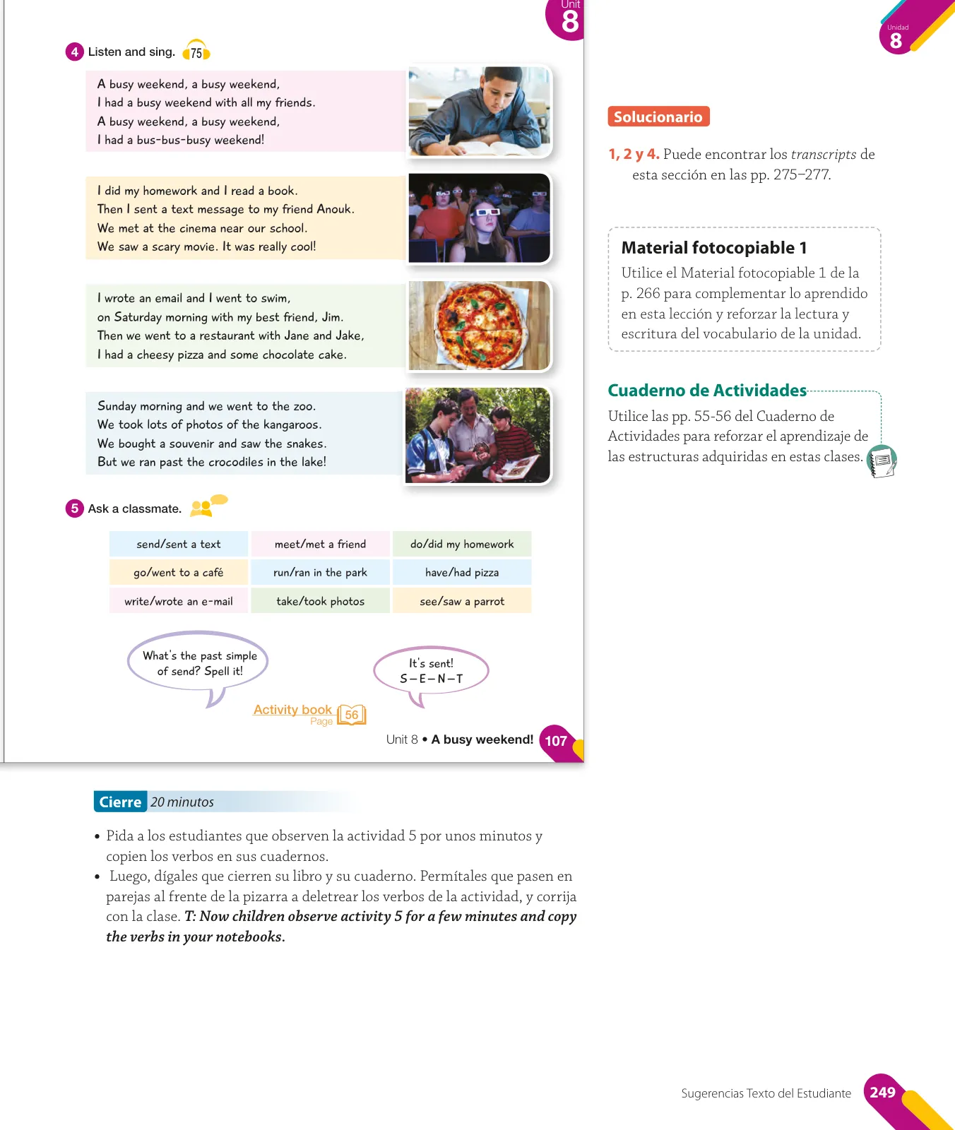 Página 113 de Inglés – Quinto Básico | Texto del Estudiante MINEDUC – Descargar PDF · 2024