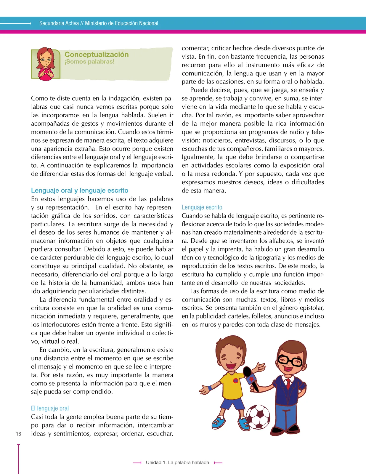 Página 18 de Lenguaje 8° · Secundaria Activa