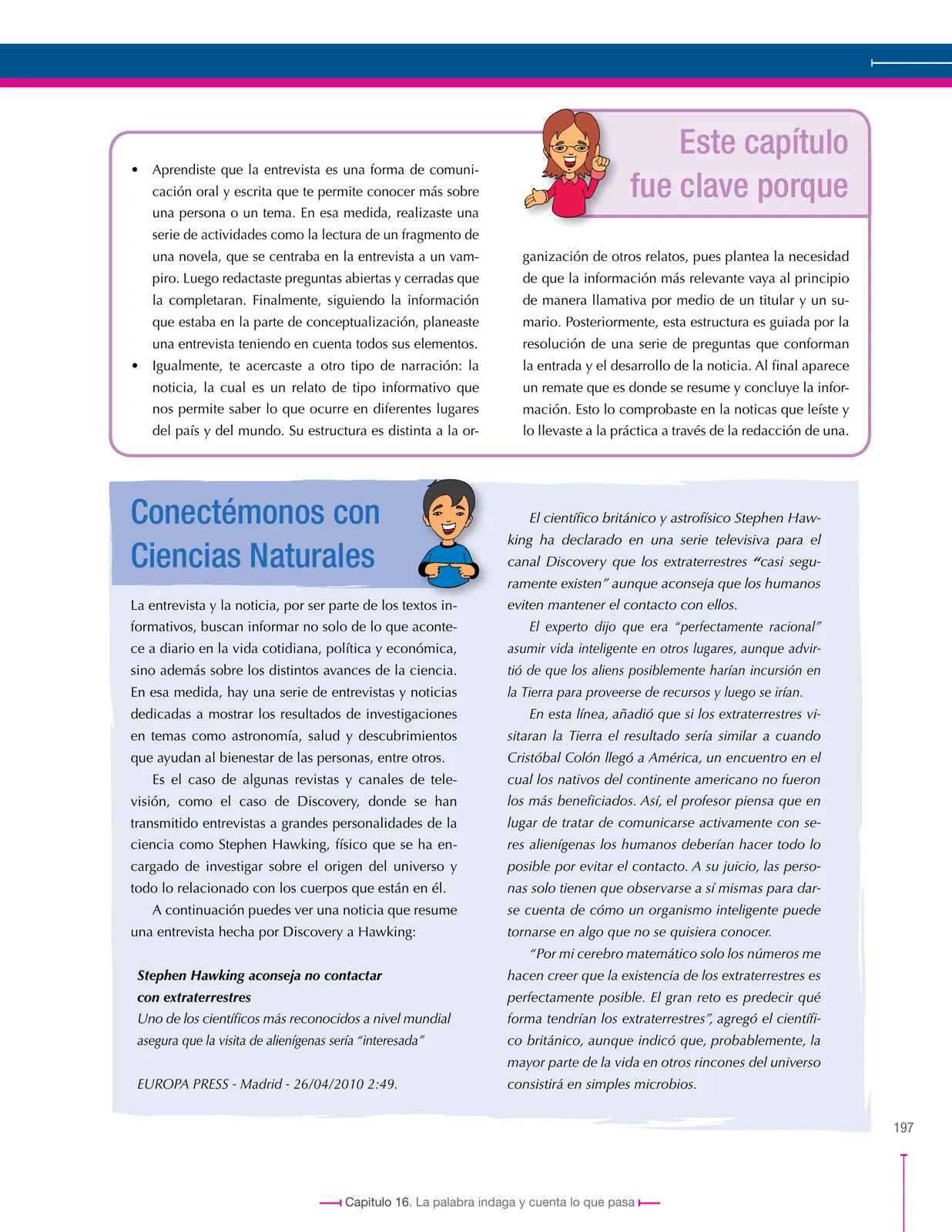 Miniatura página 197 de Lenguaje 6° · Secundaria Activa