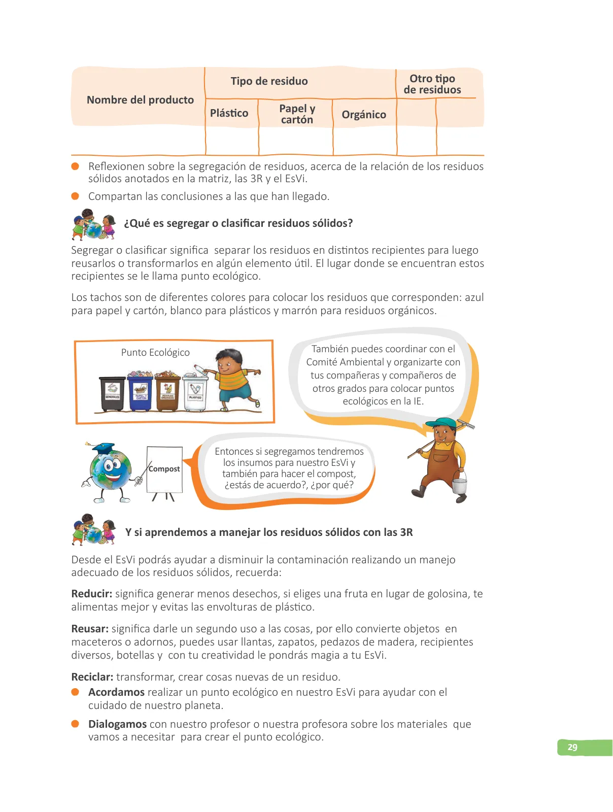 Miniatura página 31 de Guía de Educación Ambiental para el Desarrollo Sostenible : EsVi Espacio de Vida IV Ciclo. Estudiantes de 3o. y 4o. grado de Educación Primaria · 2017