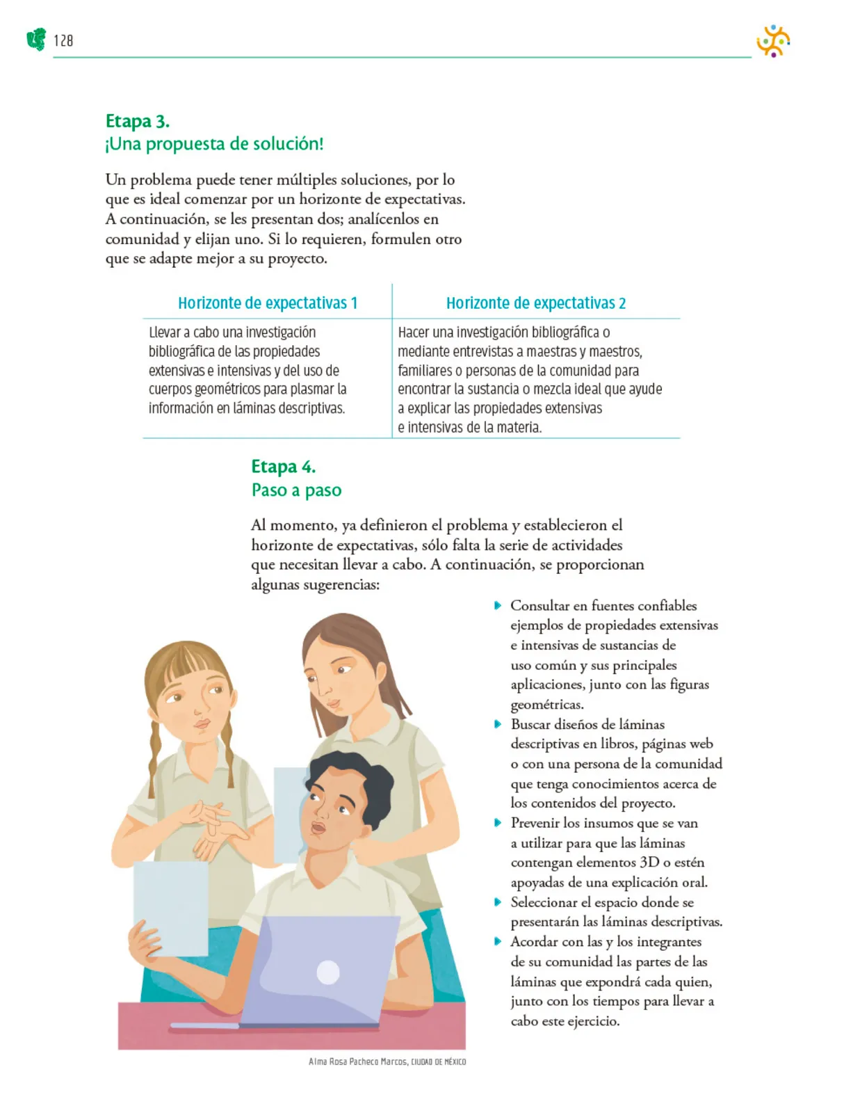 Miniatura página 129 de Colección Nanahuatzin. Nuestro libro de Proyectos. Tomo I.   Libro de Educación Telesecundaria Grado 3°  Ciclo Escolar 2025 - 2026