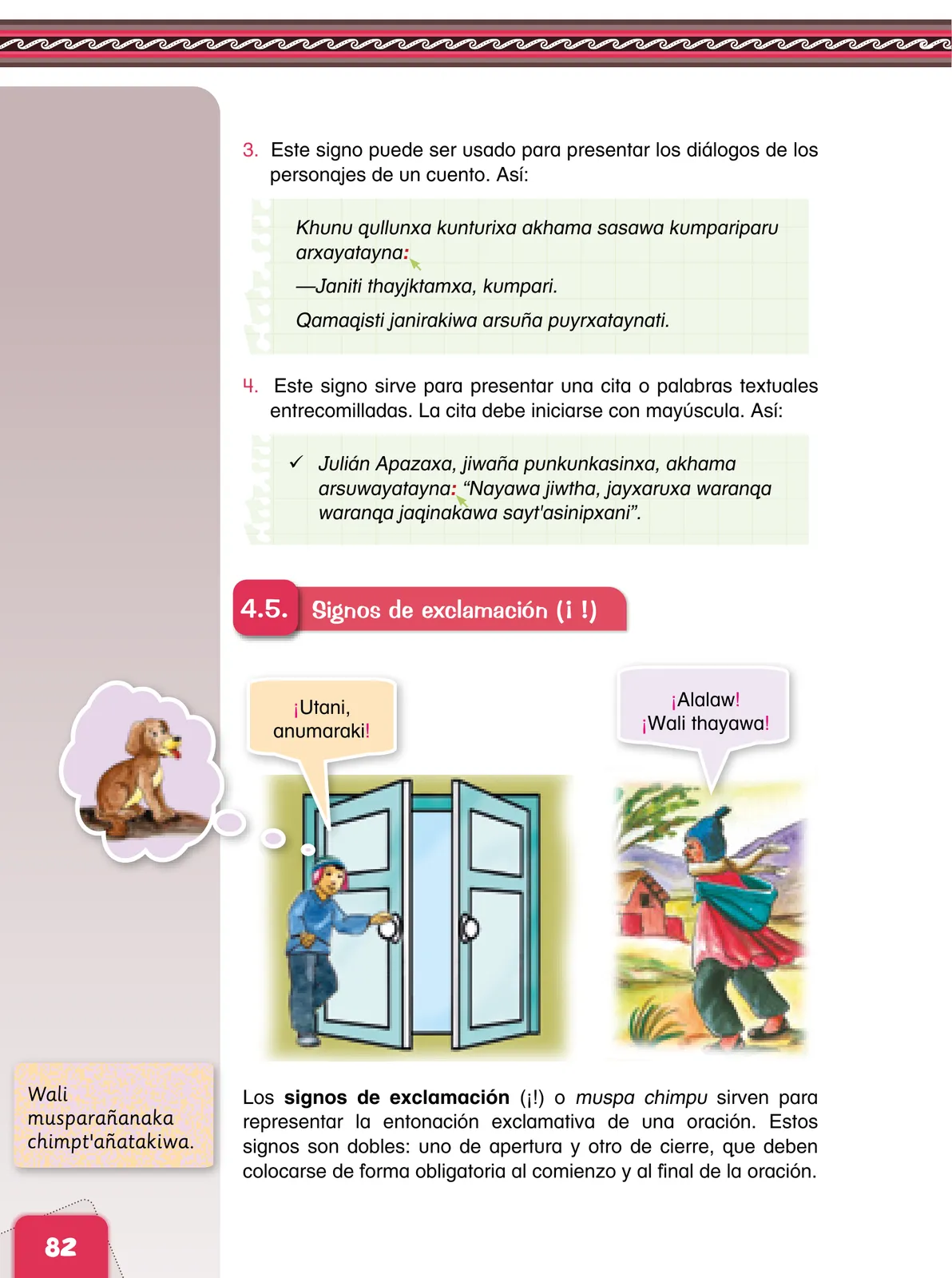 Miniatura página 84 de Aymara arutha chiqapa qillqañataki panka = Manual de escritura Aimara · 2021