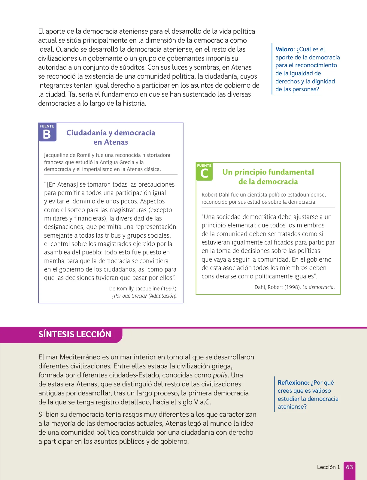 Miniatura página 65 de Historia, Geografía y Ciencias Sociales – Séptimo Básico | Texto del Estudiante MINEDUC – Descargar PDF · 2024