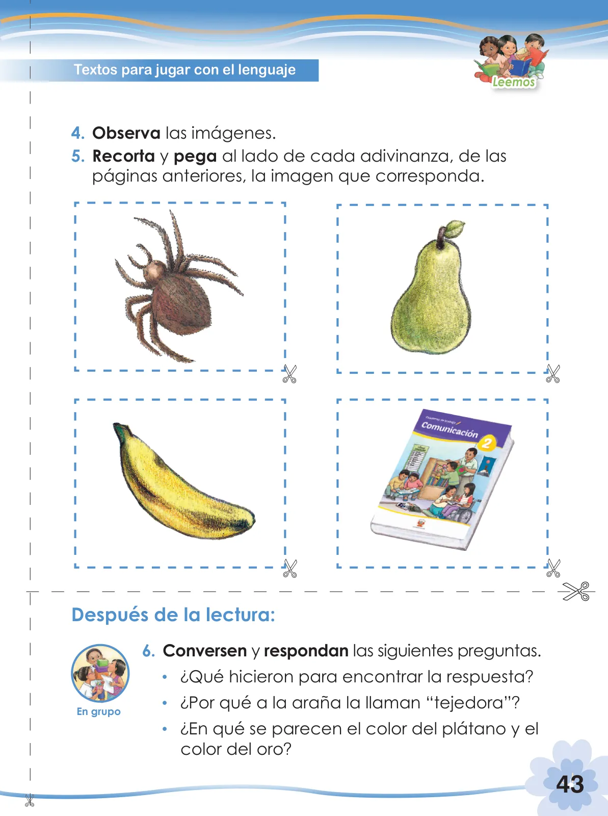 Página 45 de Comunicación 2 : cuaderno de trabajo para segundo grado de Educación Primaria 2019 · 2019