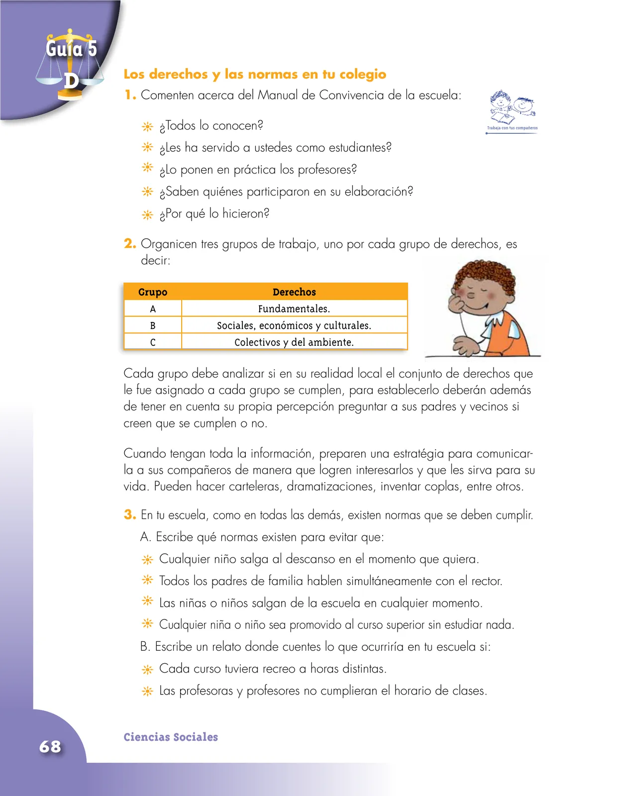 Miniatura página 68 de Ciencias Sociales 5° · Cartilla 01
