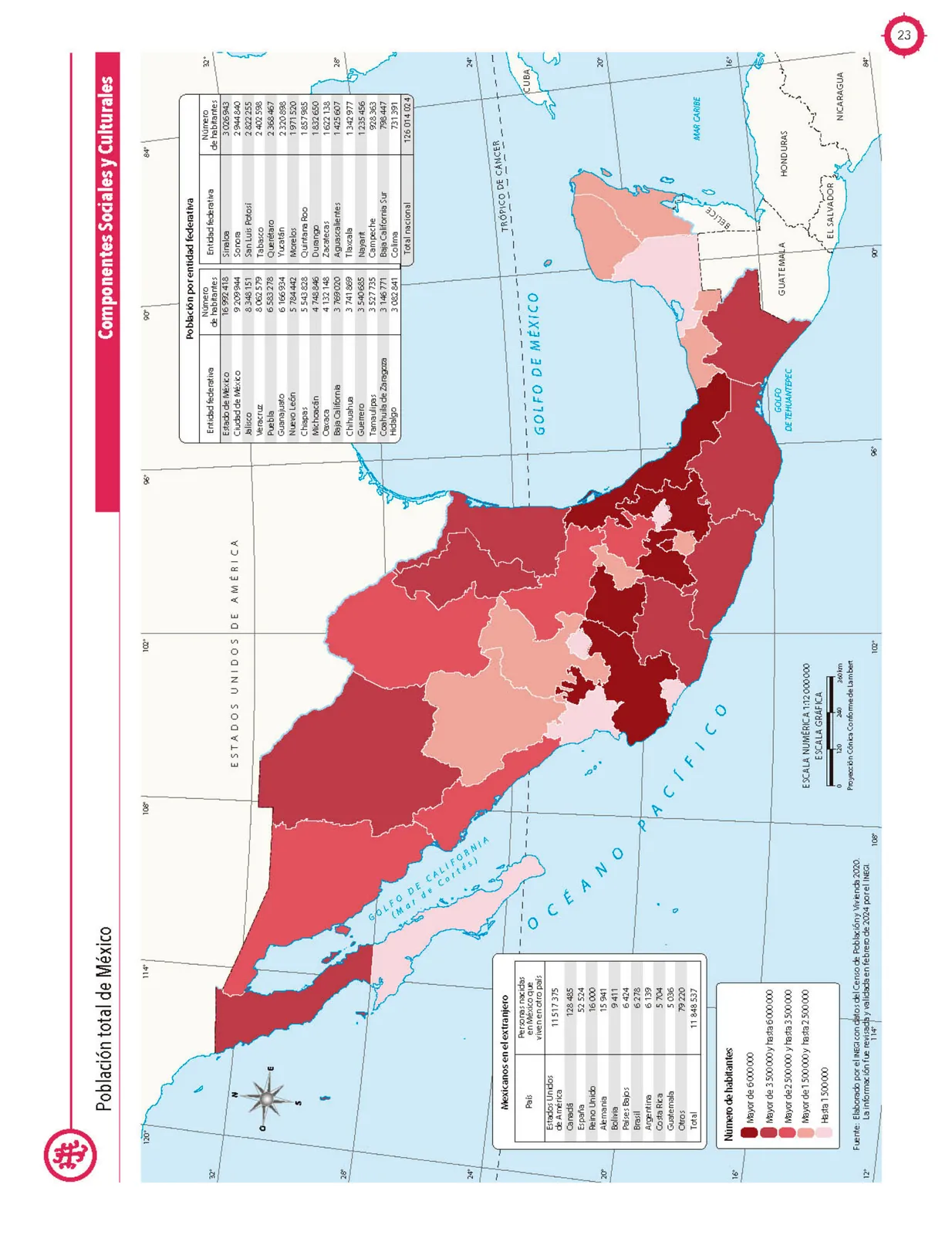 Miniatura página 24 de Cartografía de México y el mundo.   Libro de Educación Primaria Grado 4°  Ciclo Escolar 2025 - 2026