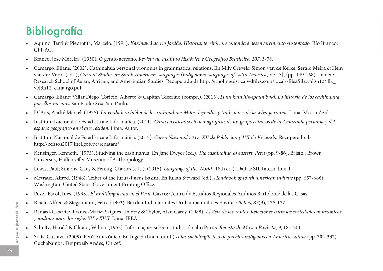 Miniatura página 78 de Lenguas originarias del Perú · 2018