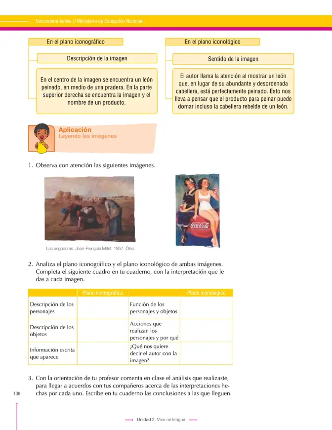 Página 108 de Lenguaje 6° · Secundaria Activa
