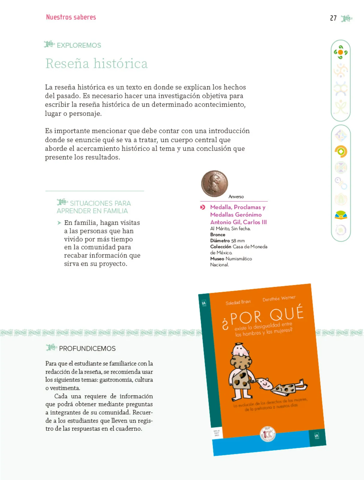 Página 28 de Nuestros saberes: Libro para alumnos, maestros y familia. Libro de Educación Primaria Grado 5° Ciclo Escolar 2025 - 2026
