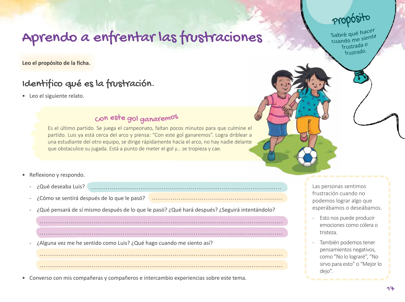 Página 19 de Cuadernillo de Tutoría 6 : sexto grado de Educación Primaria · 2021