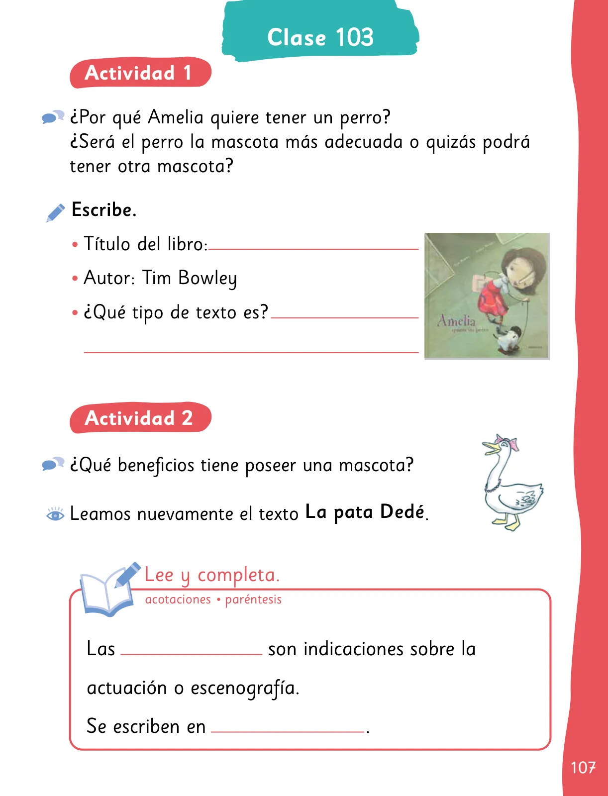 Página 109 de Lenguaje y Comunicación – Segundo Básico – Texto del Estudiante MINEDUC – Descargar PDF · 2024