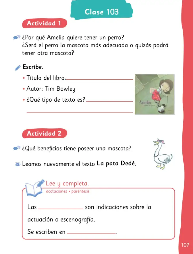 Página 109 de Lenguaje y Comunicación – Segundo Básico – Texto del Estudiante MINEDUC – Descargar PDF · 2024