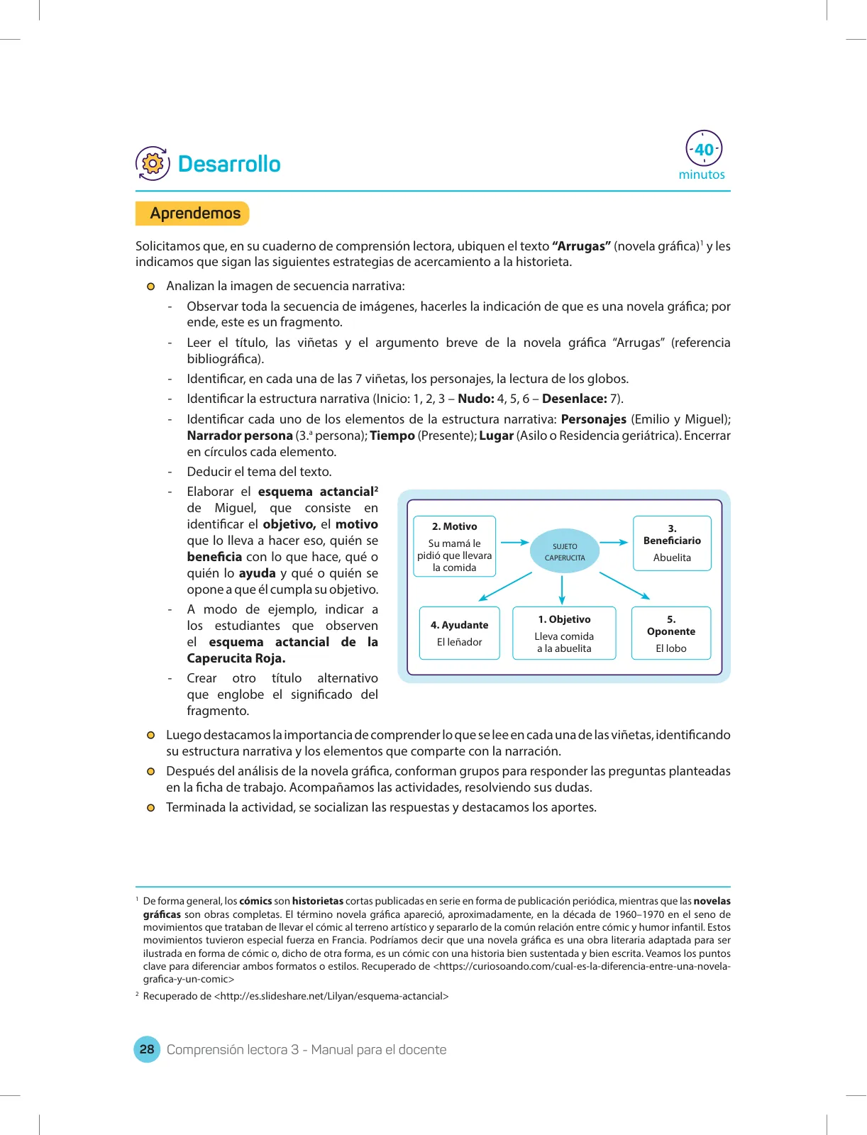 Página 30 de Comprensión lectora 3 : manual para el docente de tercer grado de Secundaria · 2017