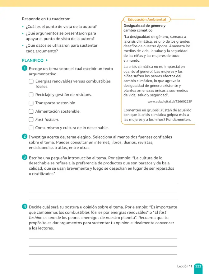 Página 225 de Lenguaje y Comunicación – Sexto Básico | Texto del Estudiante MINEDUC – Descargar PDF · 2024