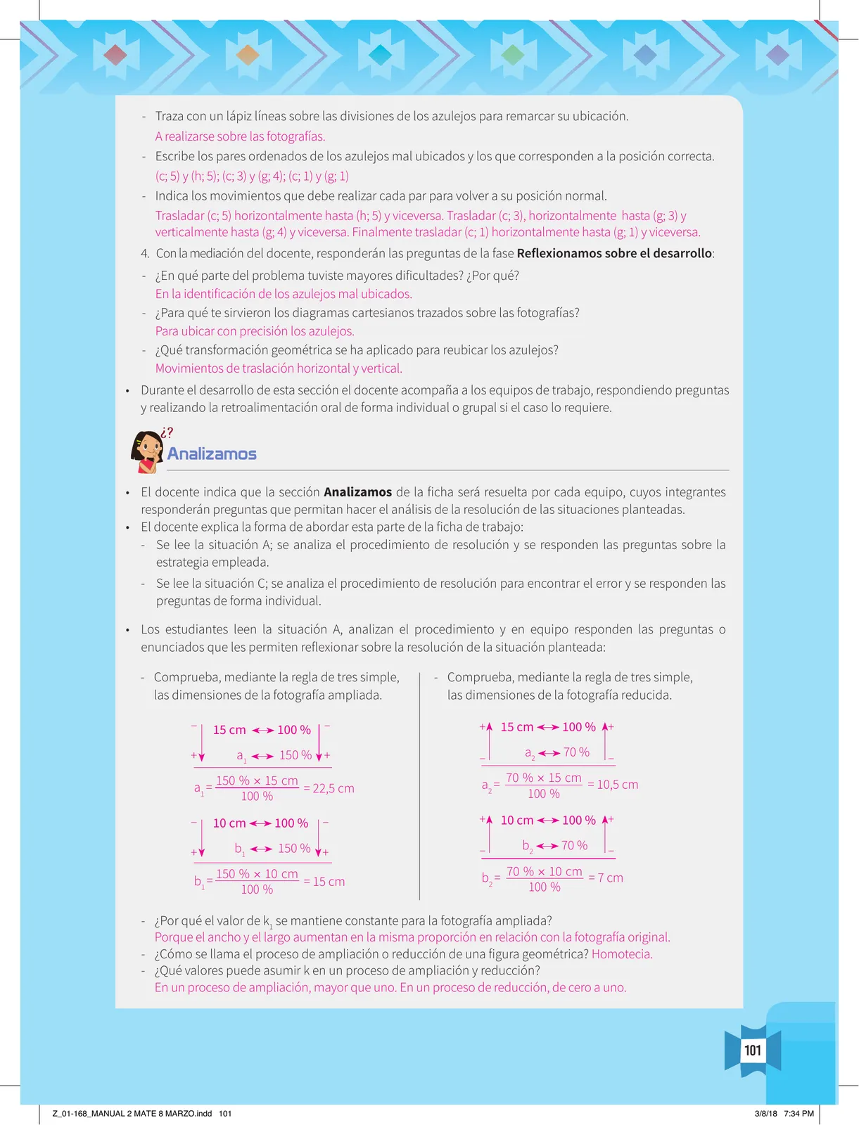 Página 103 de Resolvamos problemas 2 : manual para el docente 2018 · 2018
