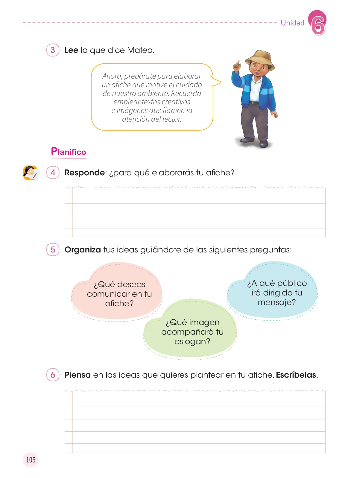 Miniatura página 108 de Comunicación 3 : cuaderno de trabajo para tercer grado de Educación Primaria 2019 · 2019