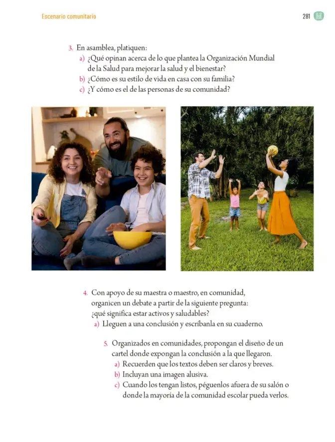 Página 284 de Proyectos Comunitarios. Libro de Educación Primaria Grado 5° Ciclo Escolar 2025 - 2026