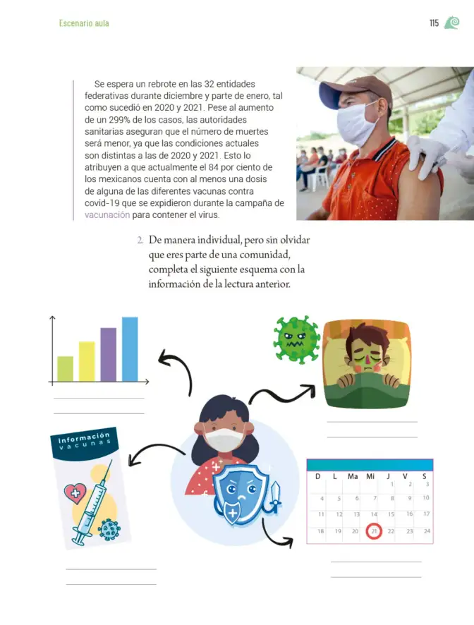 Página 118 de Proyectos de Aula. Libro de Educación Primaria Grado 6° Ciclo Escolar 2025 - 2026