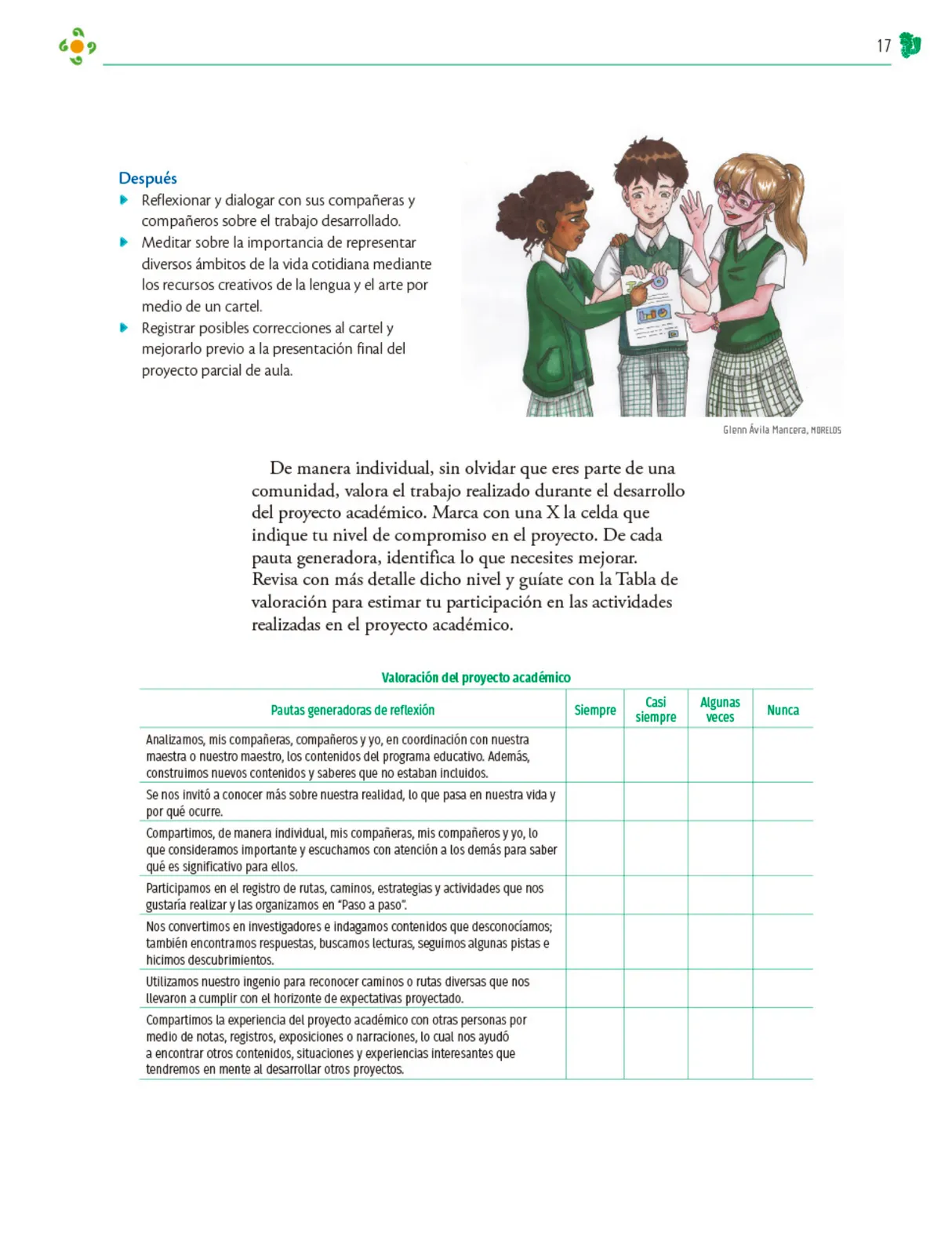 Miniatura página 18 de Colección Nanahuatzin. Nuestro libro de Proyectos.  Tomo II.  Libro de Educación Telesecundaria Grado 3°  Ciclo Escolar 2025 - 2026