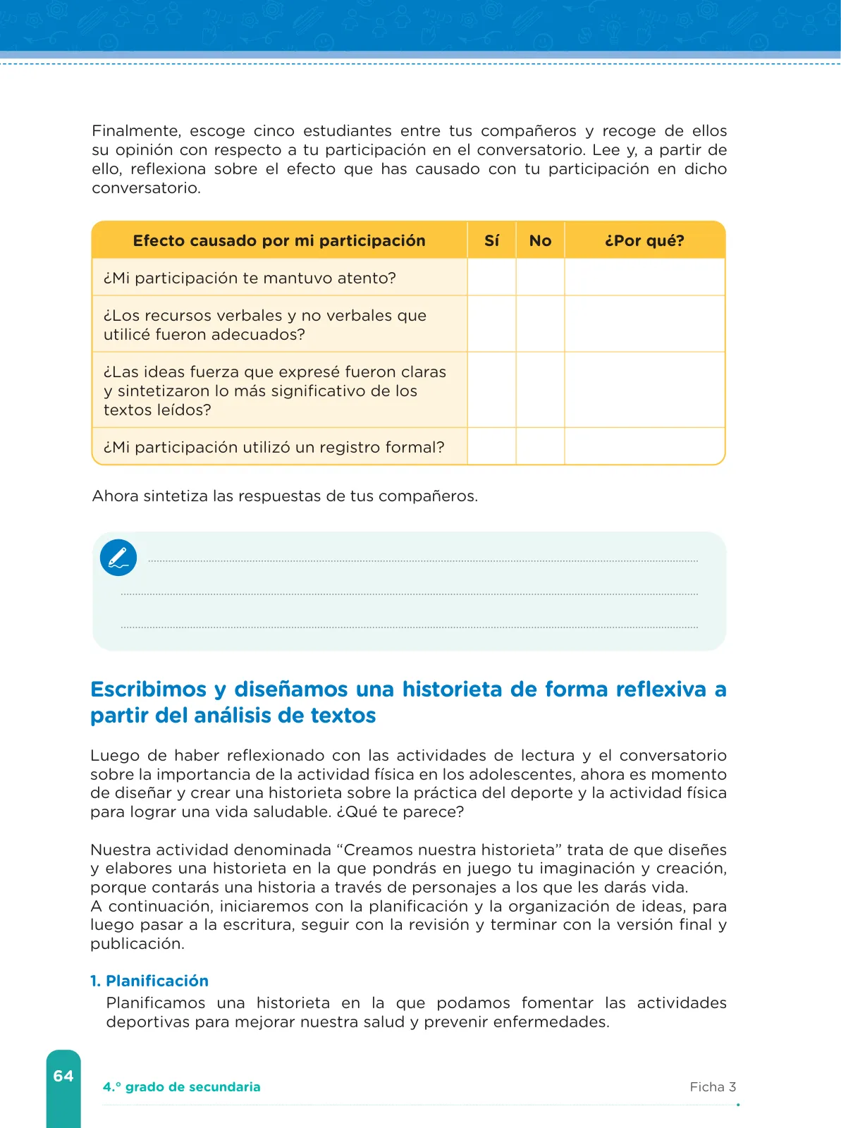 Miniatura página 66 de Fichas de aprendizaje de Comunicación 4 · 2024