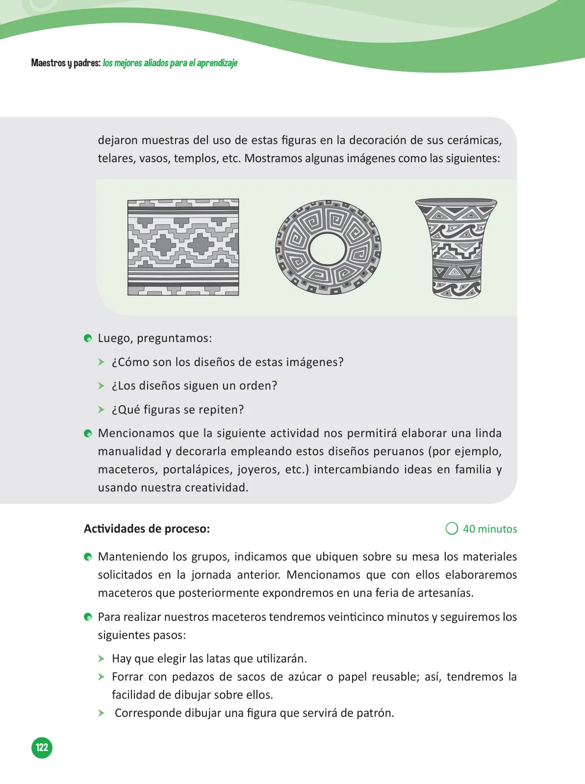 Miniatura página 124 de Guía para el trabajo docente con las familias del ciclo V de Primaria · 2016