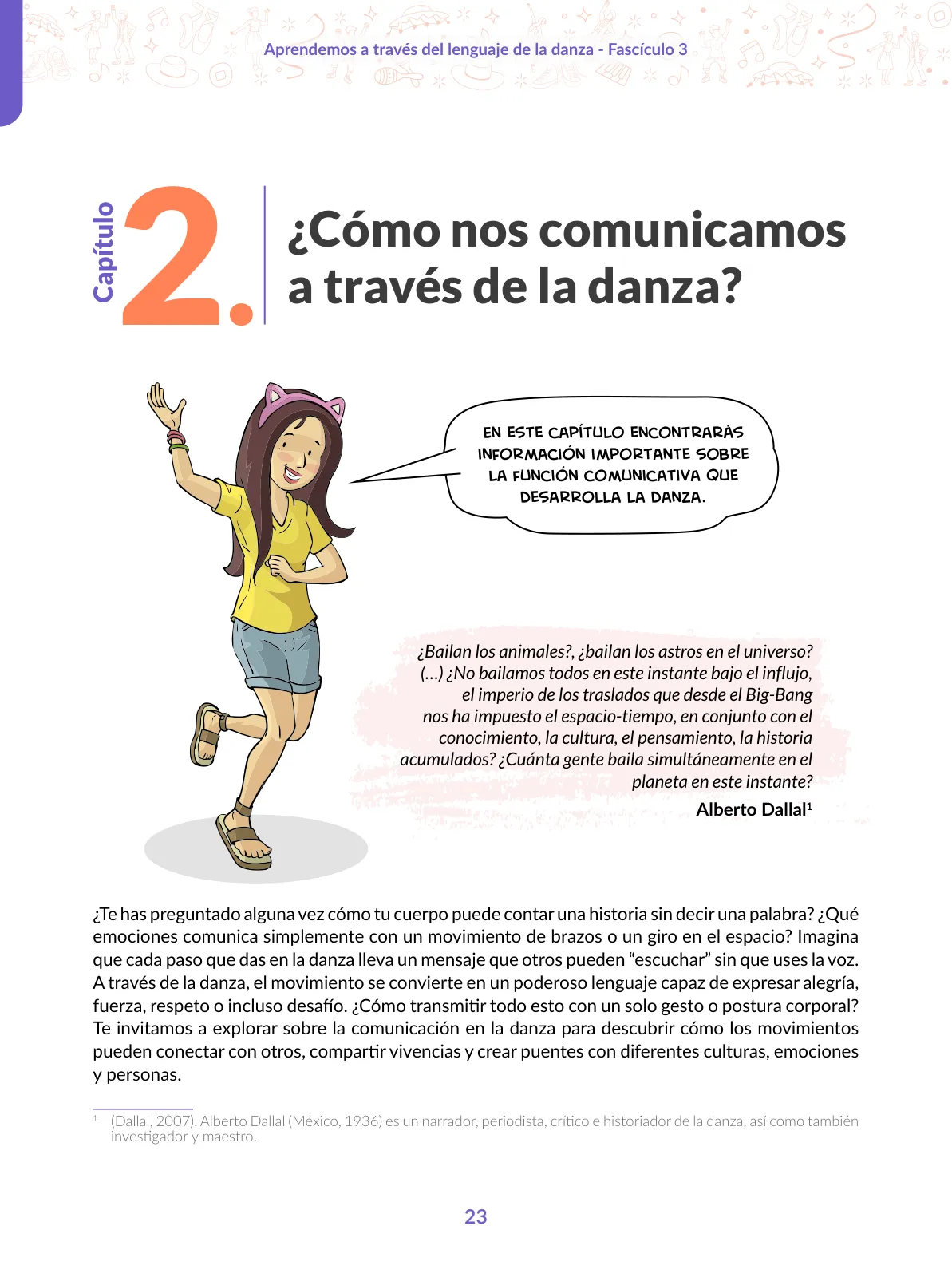 Miniatura página 23 de Aprendemos a través del lenguaje de la danza Fascículo 3 para estudiantes de Educación Secundaria · 2024