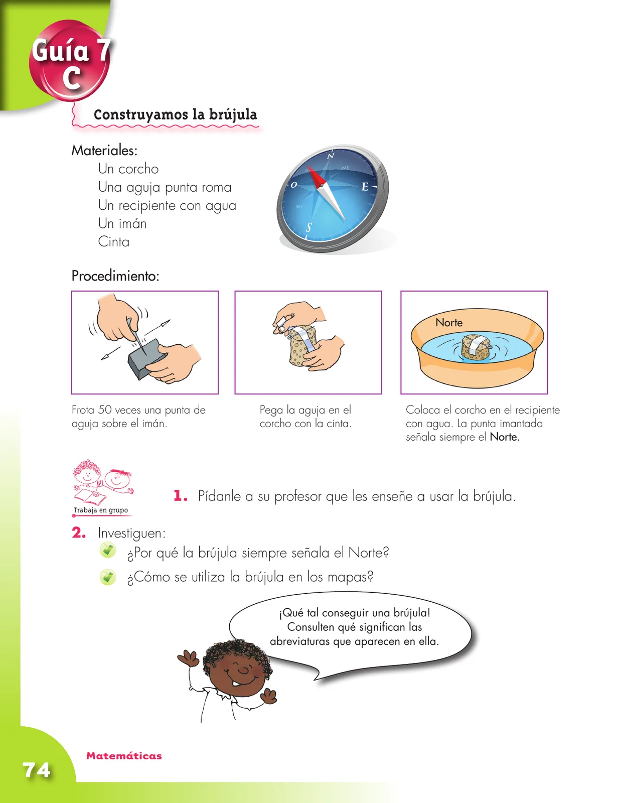 Página 74 de Matematica 3° · Cartilla 01