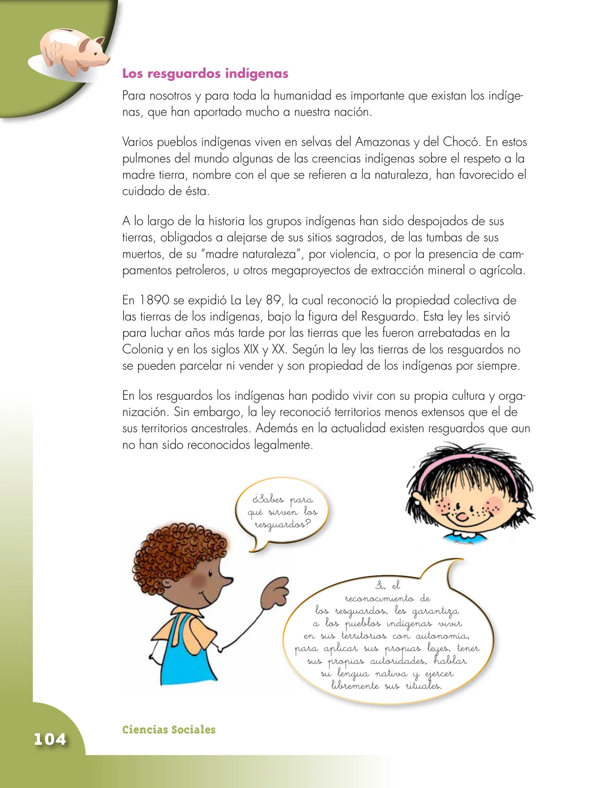 Página 104 de Ciencias Sociales 5° · Cartilla 01