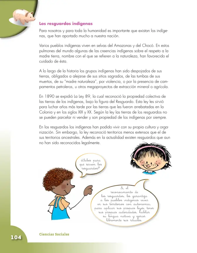 Página 104 de Ciencias Sociales 5° · Cartilla 01
