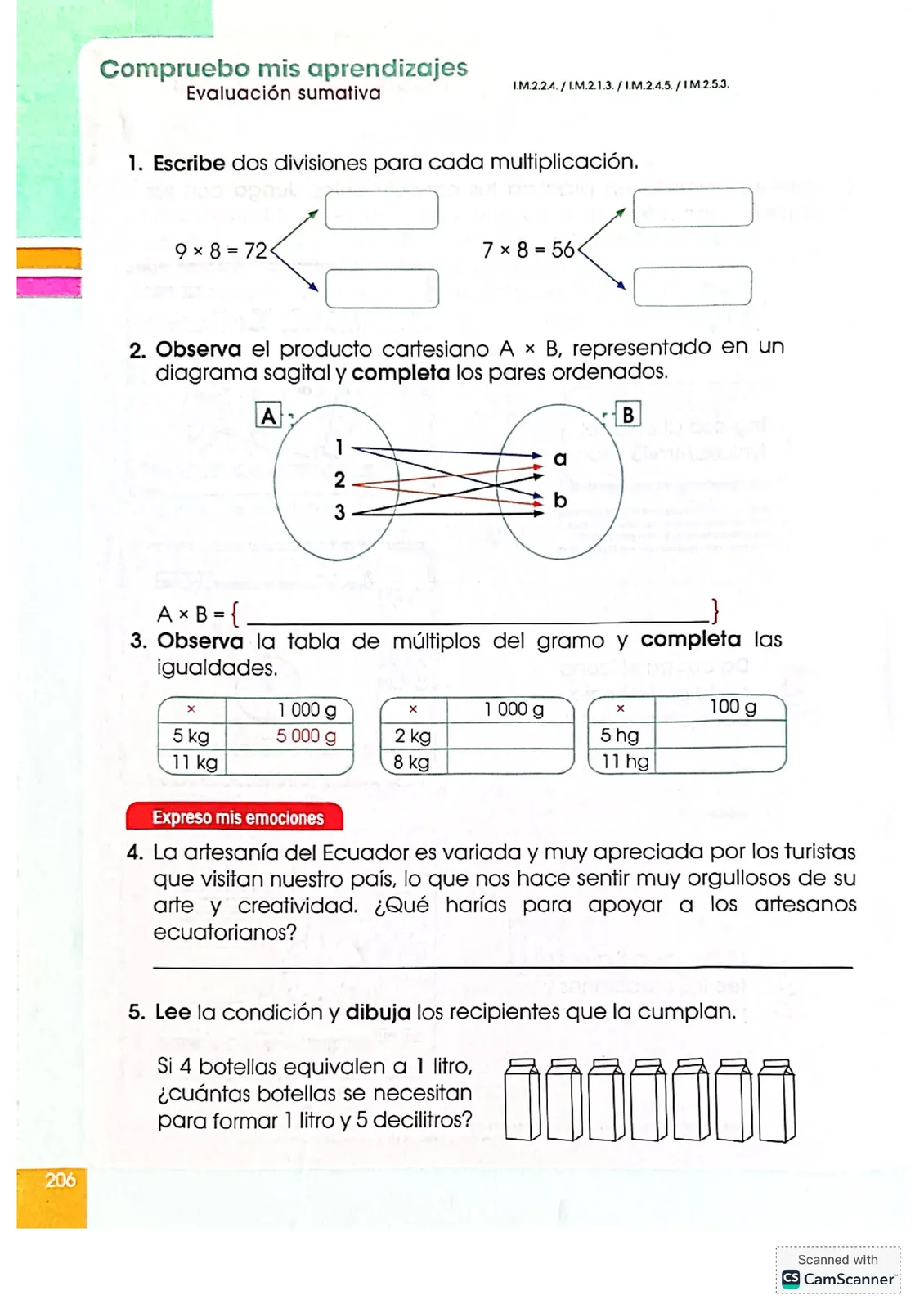 Página 206 de Matematica · 4 EGB · 2024