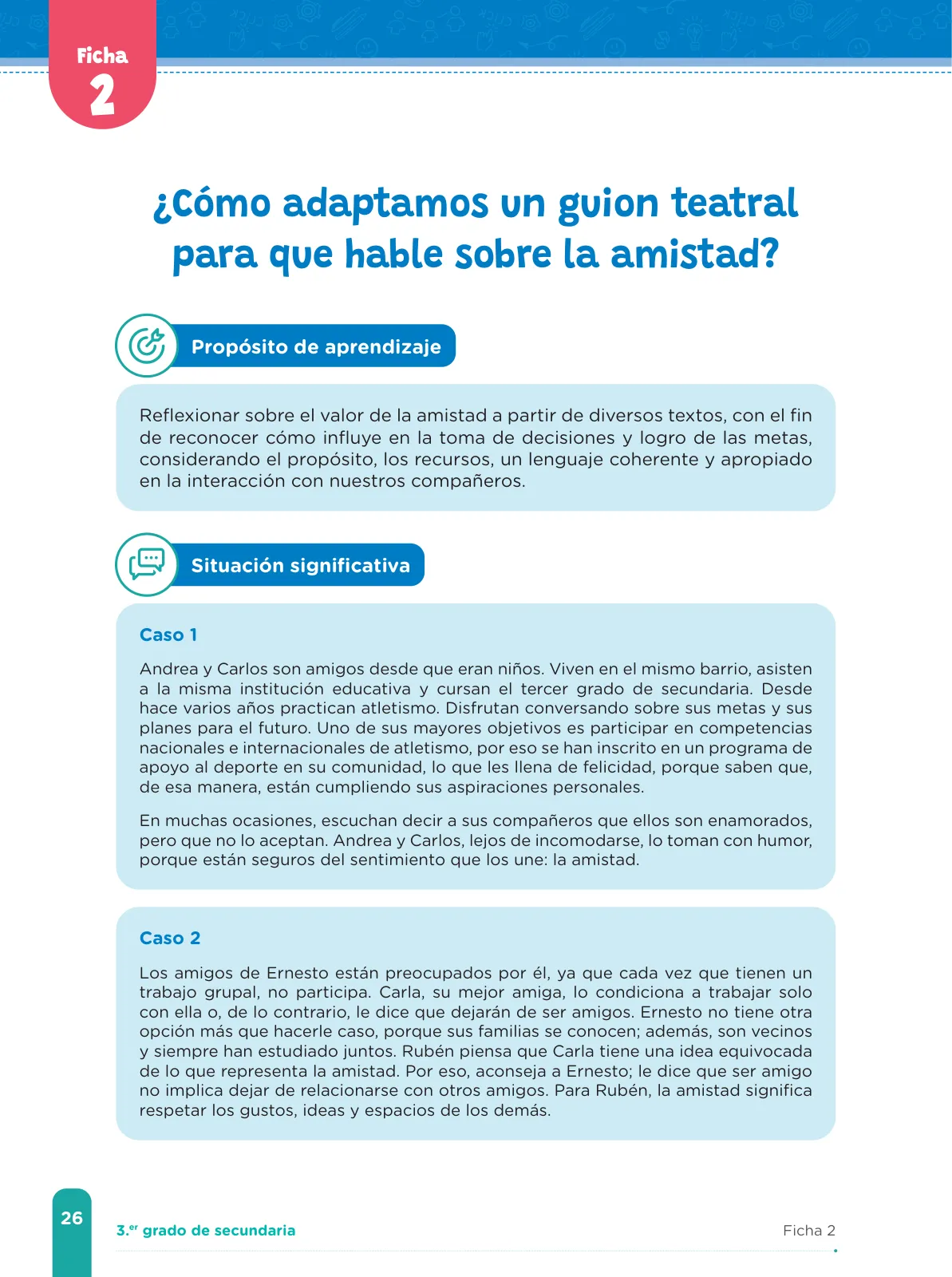 Página 28 de Fichas de aprendizaje de Comunicación 3 · 2024