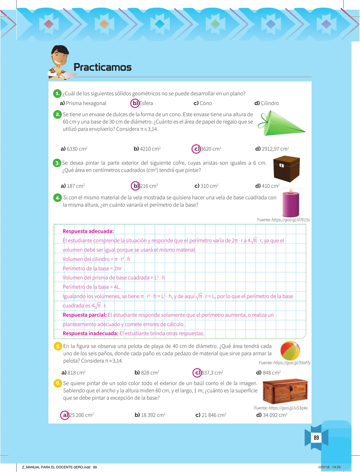 Página 91 de Resolvamos problemas 3 : manual para el docente 2018 · 2018