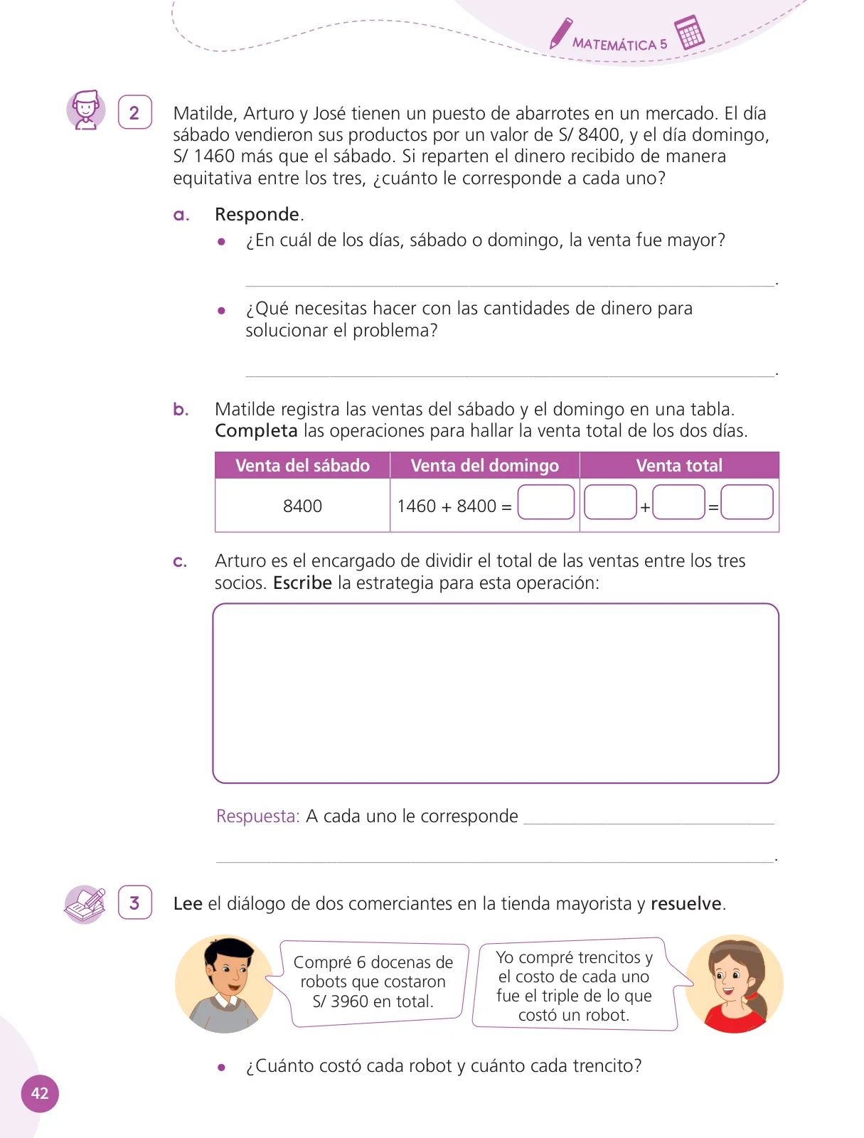 Miniatura página 44 de Cuadernillo de Matemática 5, quinto grado de Primaria ﻿ · 2023