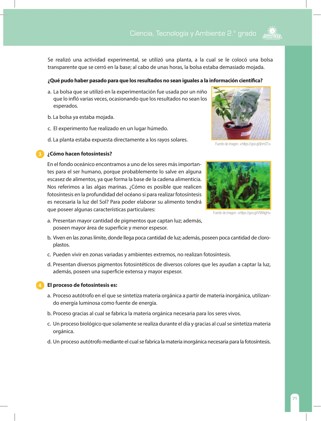 Página 71 de Ciencia, Tecnología y Ambiente 2 : cuaderno de reforzamiento pedagógico - JEC · 2016