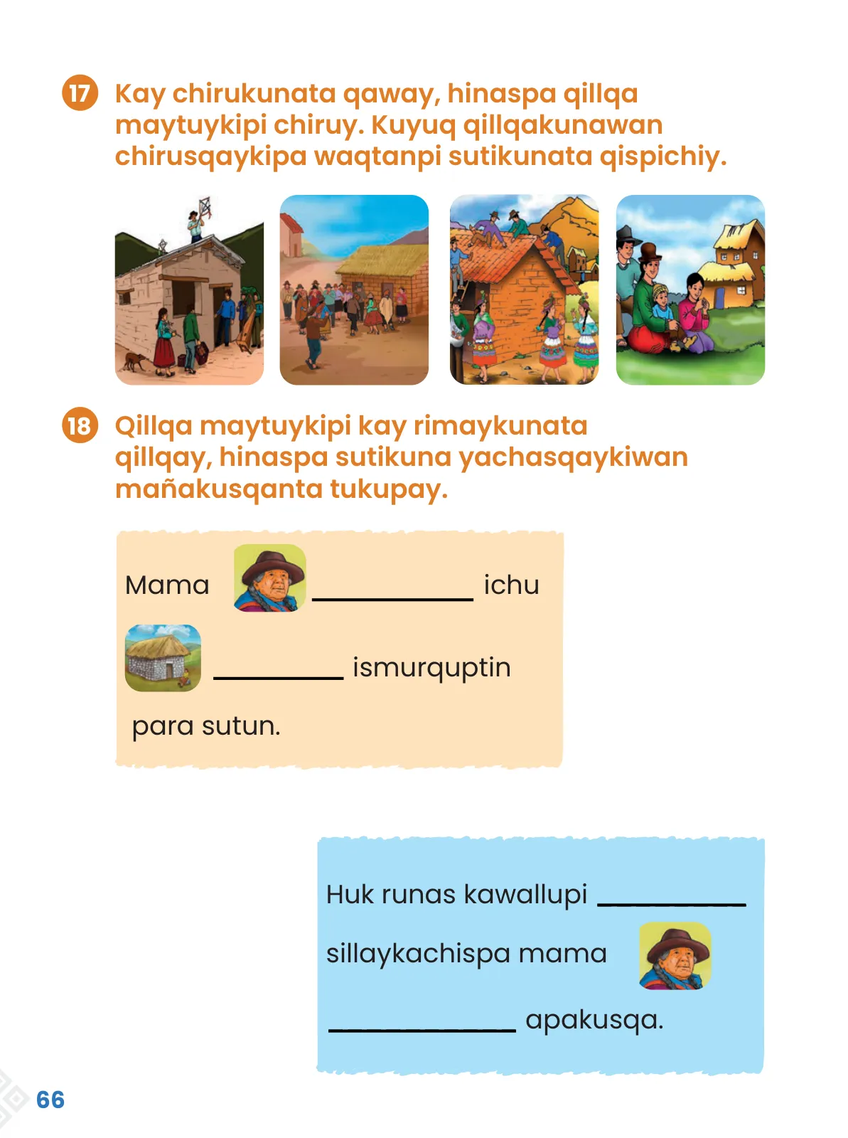 Miniatura página 68 de Ñawichana Maytu 1 Quechua - Chanka. Texto de Comunicación del 1° Primaria - Quechua Chanka · 2023