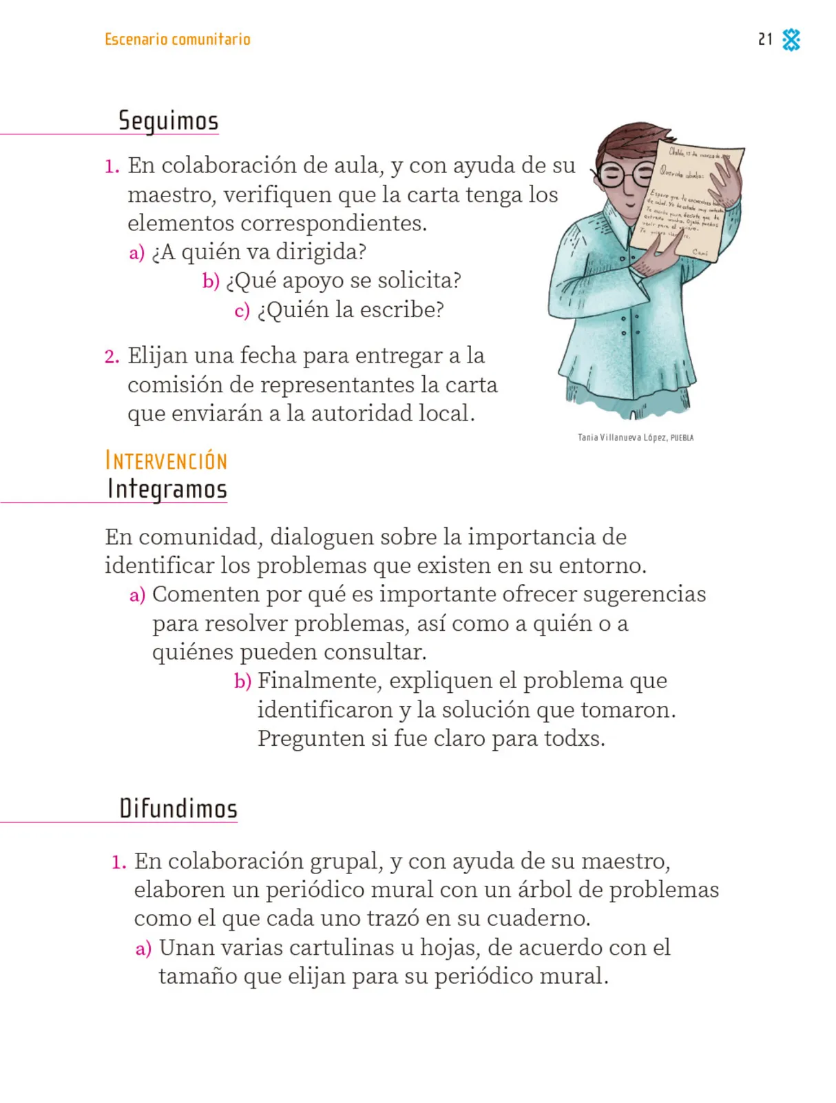 Página 22 de Proyectos Comunitarios.   Libro de Educación Primaria Grado 1°  Ciclo Escolar 2025 - 2026