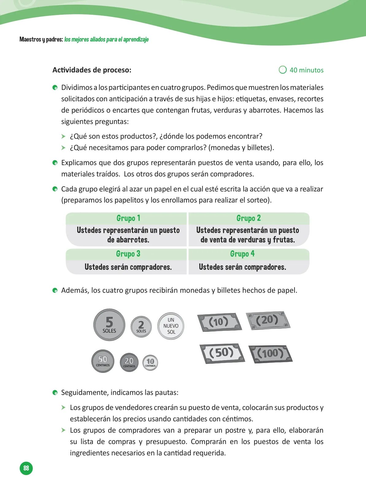 Miniatura página 90 de Guía para el trabajo docente con las familias del ciclo V de Primaria · 2016