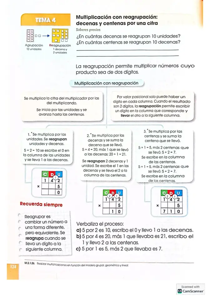 Página 124 de Matematica 4° · 2025