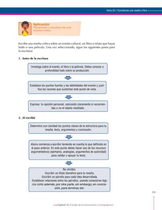 Página 235 de Lenguaje 9° · Secundaria Activa