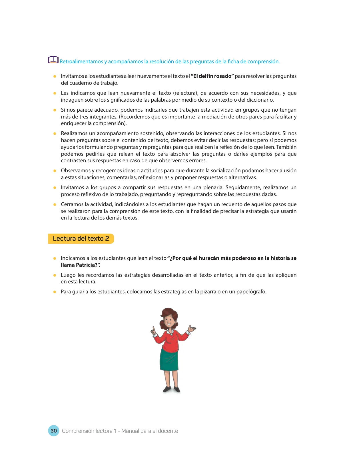 Miniatura página 32 de Comprensión lectora : manual para el docente de primer grado de Secundaria 2018 · 2018