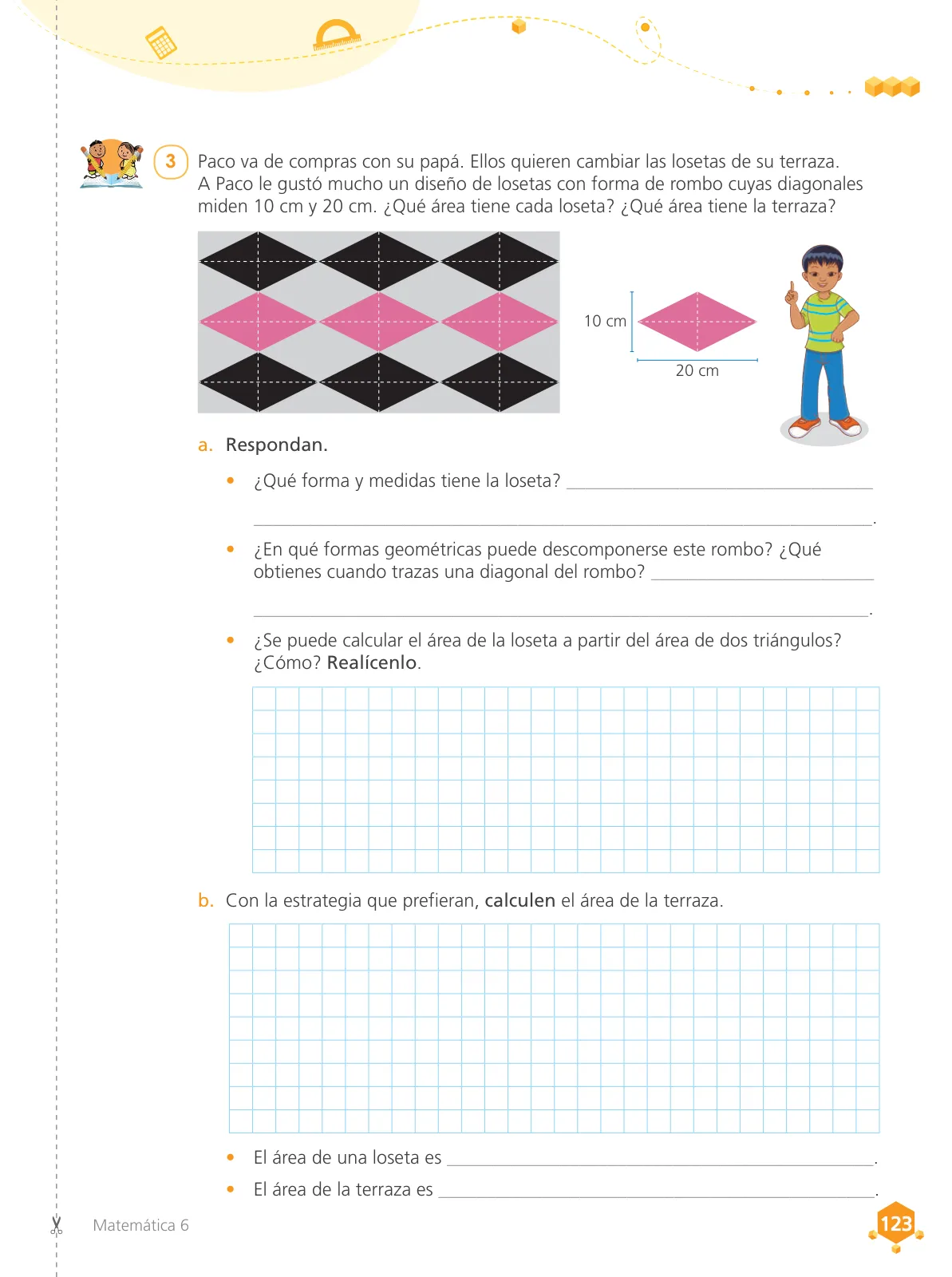 Miniatura página 125 de Matemática 6 : cuaderno de trabajo para sexto grado de Educación Primaria 2019 · 2019