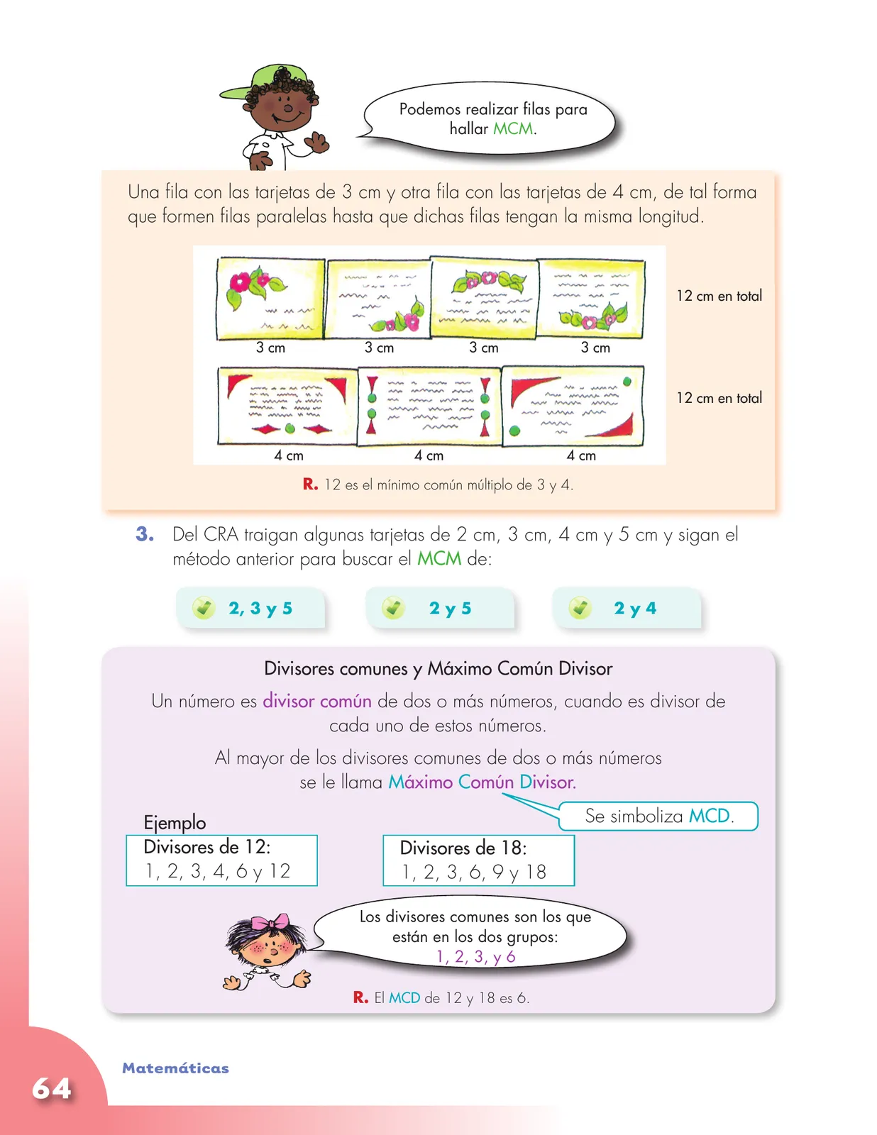 Página 64 de Matematica 4° · Cartilla 01