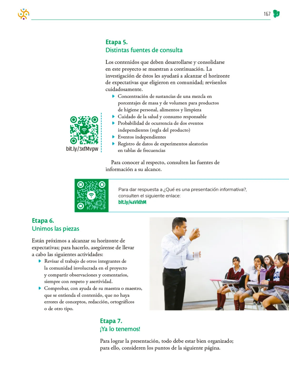 Miniatura página 168 de Colección Nanahuatzin. Nuestro libro de Proyectos. Tomo I.   Libro de Educación Telesecundaria Grado 3°  Ciclo Escolar 2025 - 2026