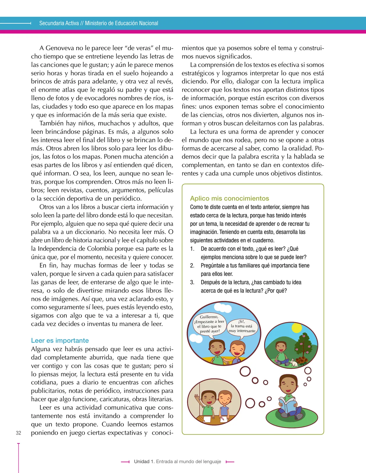 Miniatura página 32 de Lenguaje 6° · Secundaria Activa