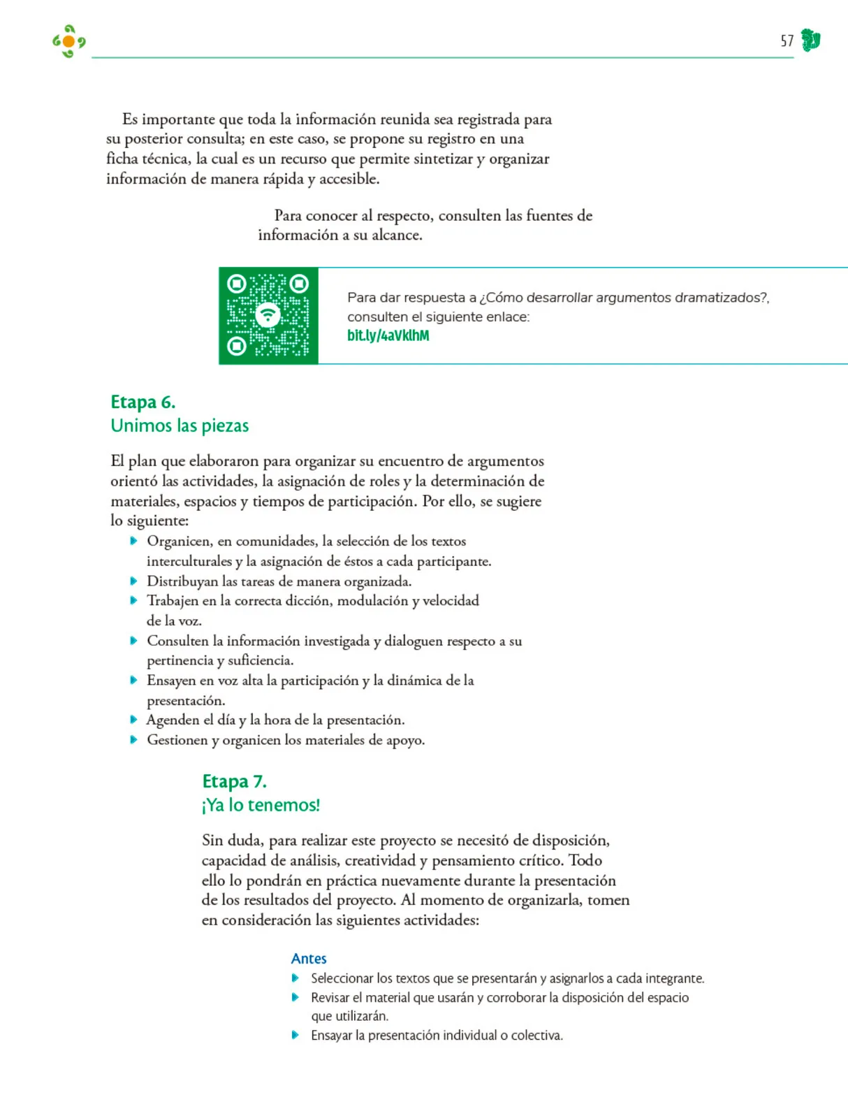 Miniatura página 58 de Colección Nanahuatzin. Nuestro libro de Proyectos. Tomo I.   Libro de Educación Telesecundaria Grado 3°  Ciclo Escolar 2025 - 2026