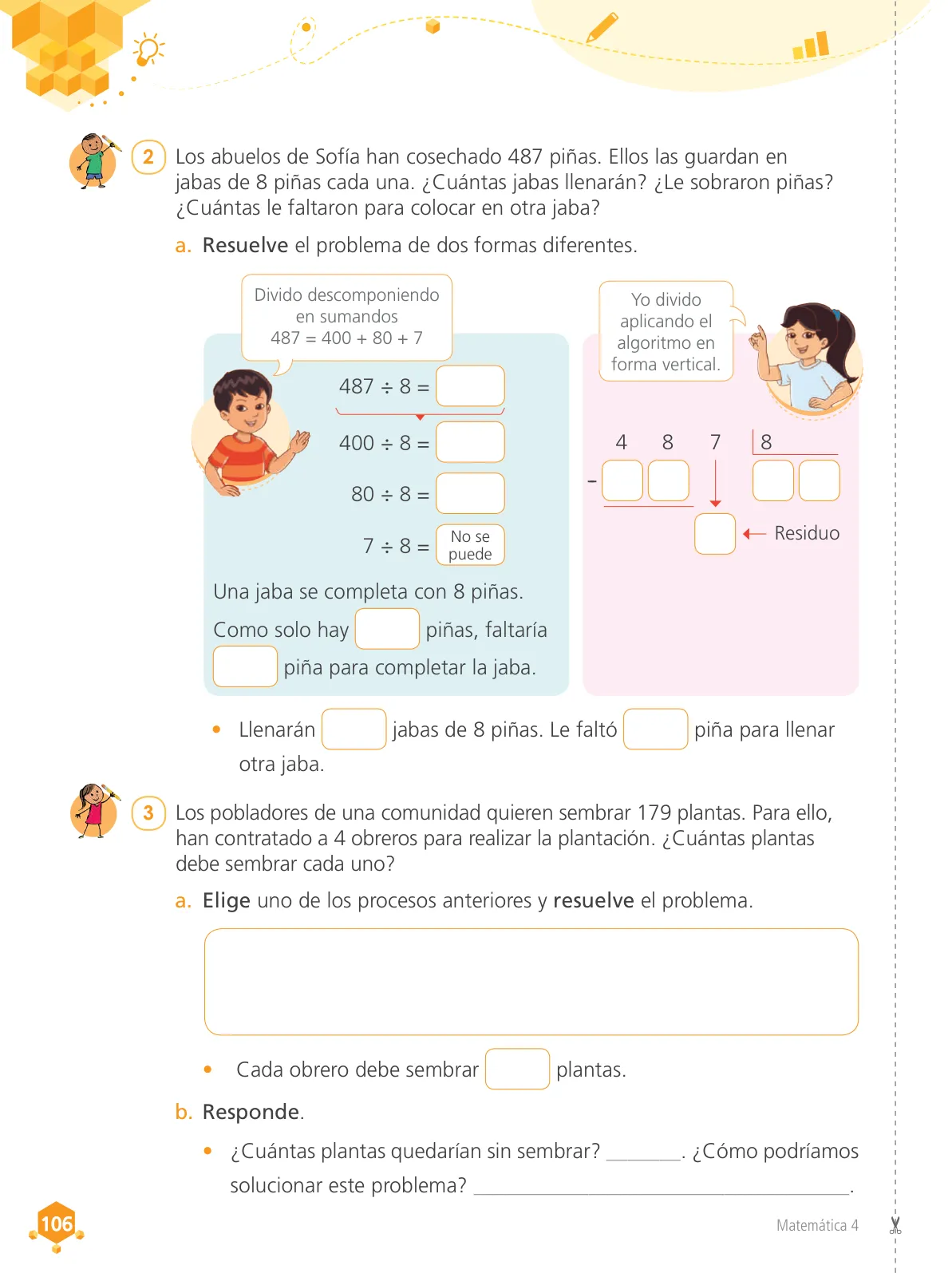 Miniatura página 108 de Matemática 4 : cuaderno de trabajo para cuarto grado de Educación Primaria 2019 · 2019