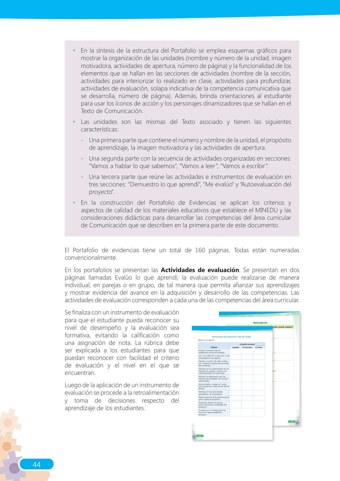 Página 44 de Guía para el docente sobre el uso del material educativo, Quechua Chanka. Ciclos Inicial e Intermedio, área de Comunicación · 2020