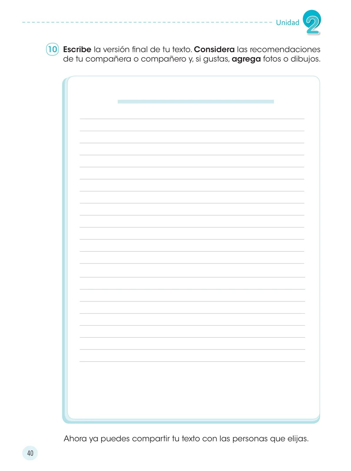 Miniatura página 42 de Comunicación 4 : cuaderno de trabajo para cuarto grado de Educación Primaria 2019 · 2019